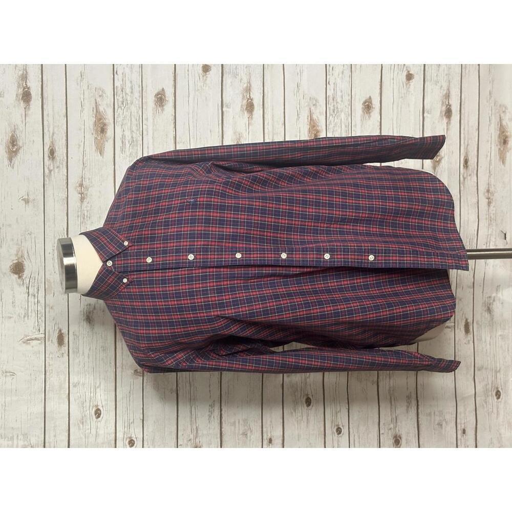 Ralph Lauren Classic Fit red/navy blue classic plaid button-down shirt Size XL